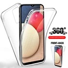 Двухсторонний силиконовый прозрачный чехол из ТПУ для Samsung A02S 360, чехлы на весь корпус для Samsung Galaxy A71, A51, galaxy a 31, чехол