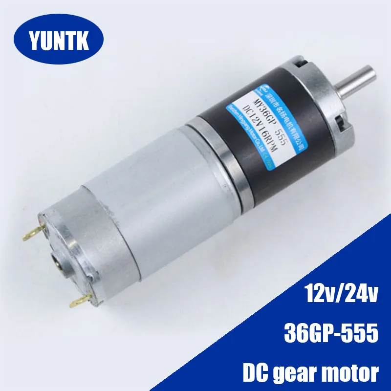 Planetary DC Gear Electric Motor High Torque Positive And Negative 36GP-555 Micro-small Low Speed Motor 12v 24v