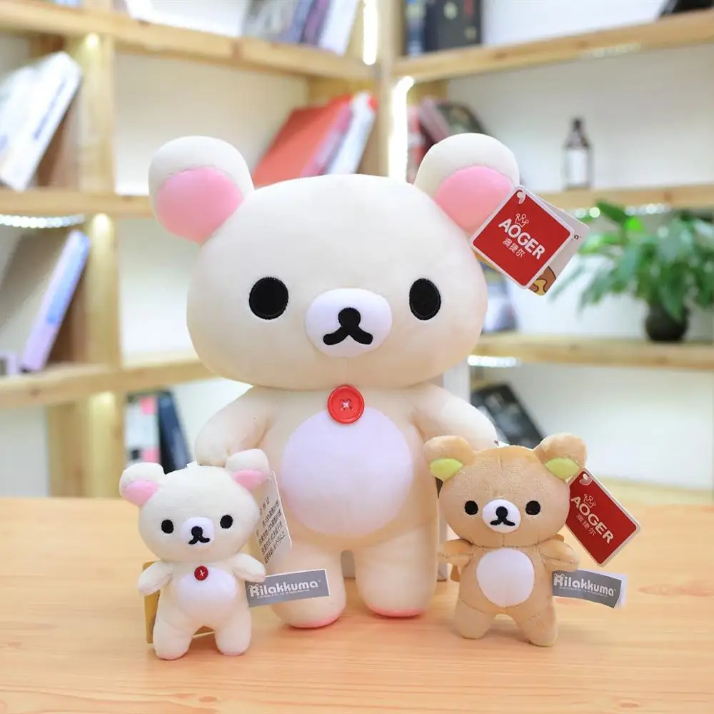 1 шт. 10/28 см Высокое качество rilakkuma плюшевый медведь японский ТВ персонажами мягкая игрушка; медведь супер мягкие игрушки для детей, подарок девочке подарок на год