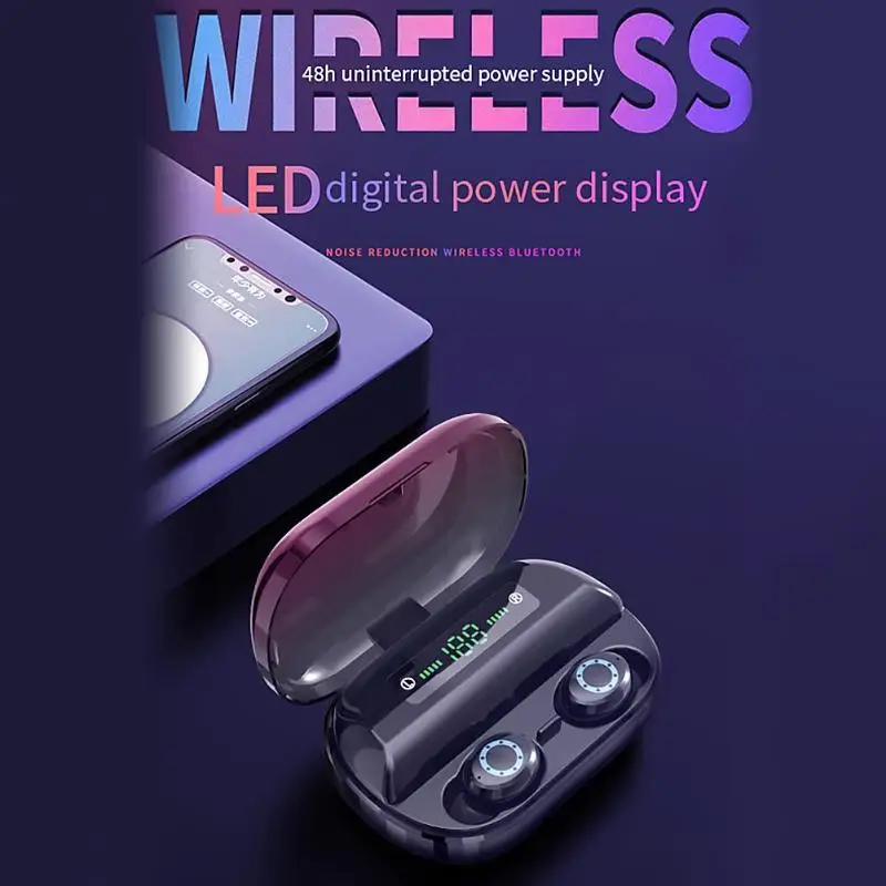 V12 наушники вкладыши TWS беспроводные Bluetooth сенсорное управление стерео