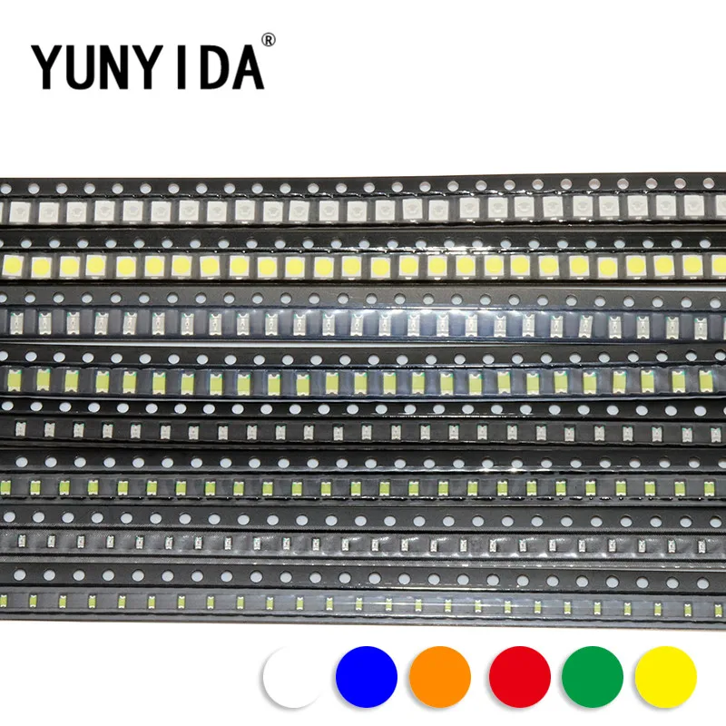 0603 0805 1206 3528 5050 5730 SMD LED красный желтый зеленый Сезон лето Белого и синего цвета