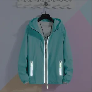 Куртка женская, летняя светильник с карманами, на молнии, S-7XL, размера плюс