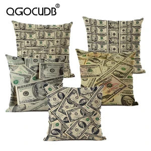 Наволочки в виде американского доллара, 15 видов, креативные роскошные декоративные наволочки для подушек, 45x45 см, креативные наволочки для подушек, подарок для дивана
