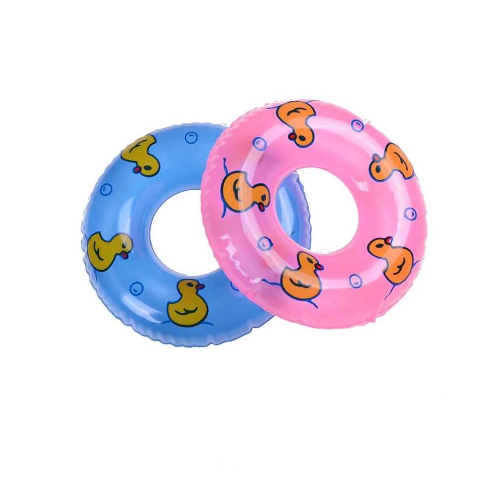 

1 Pcs Mini Swimming Buoy Lifebelt Ring For Doll Accessories baby doll accessories Baby Toys best Gift 2 Colors