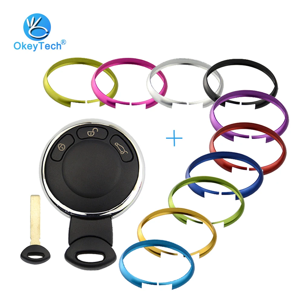 OkeyTech 3 кнопки Сменные бесключевые входные ключи с пустой лезвием смарт для
