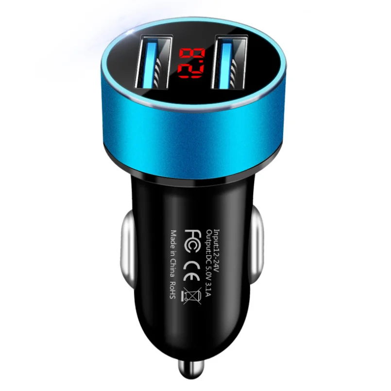 2019 USB Автомобильное светодиодный зарядное устройство для телефона автомобильные
