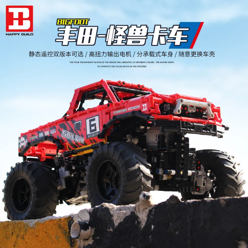

В наличии XQ1212 MOC-26278 Monsters Truck SUV внедорожные строительные блоки, собранные кирпичи, модель автомобиля Toys1760 шт
