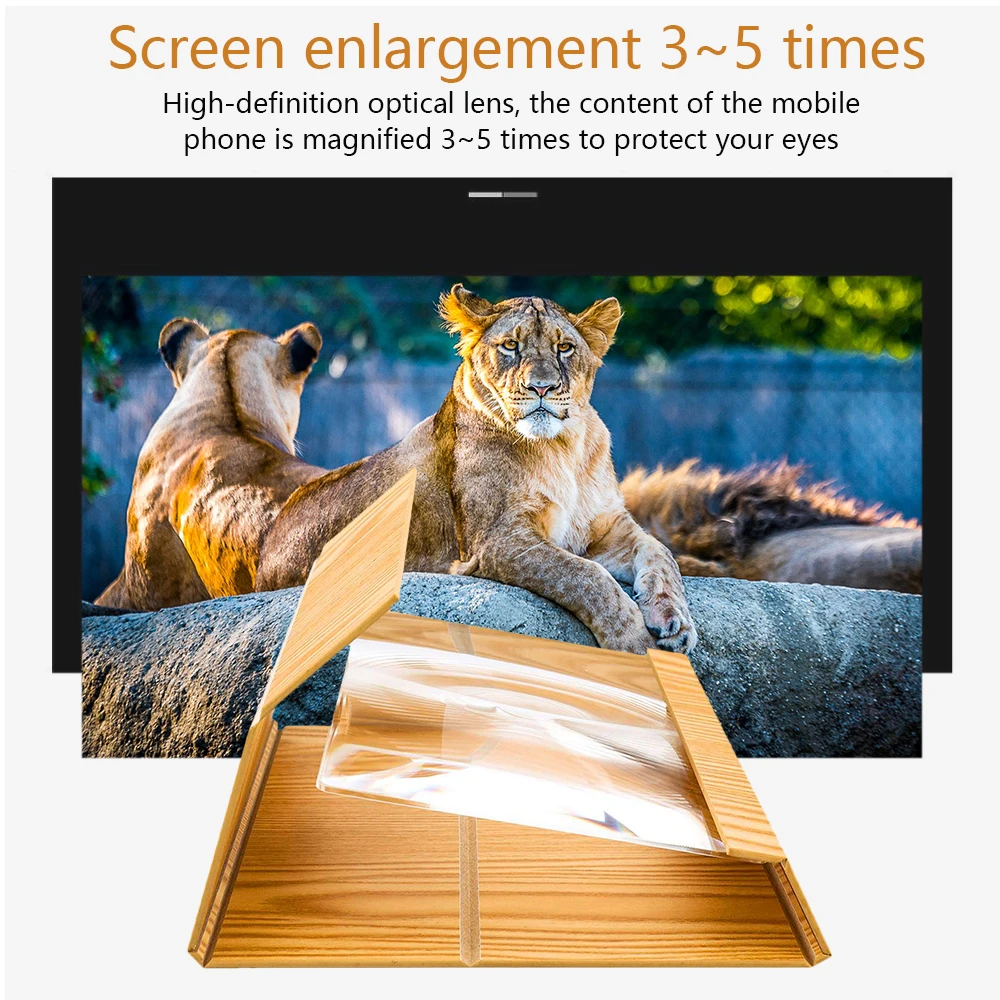 12-дюймовый 3D стереоскопический мобильный телефон увеличитель экрана HD видео
