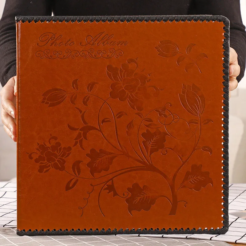 12 дюймов из искусственной кожи фотоальбом Ретро ручной DIY наклейки семейный