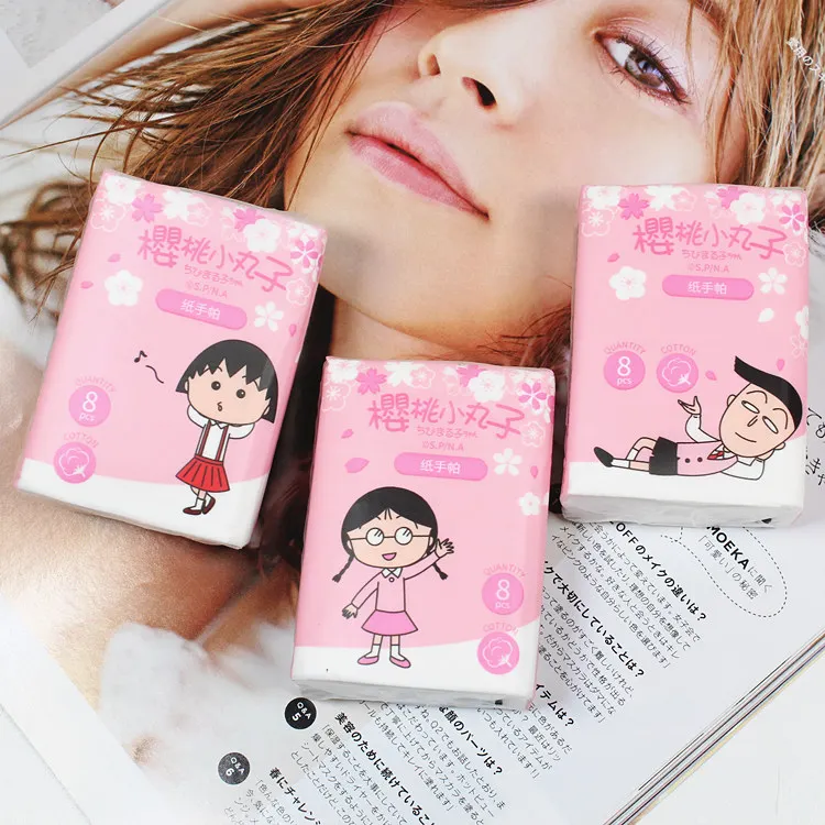 1 упаковка Kawaii Chibi Maruko салфетки для дня рождения декоративные 205*205 мм вечерние