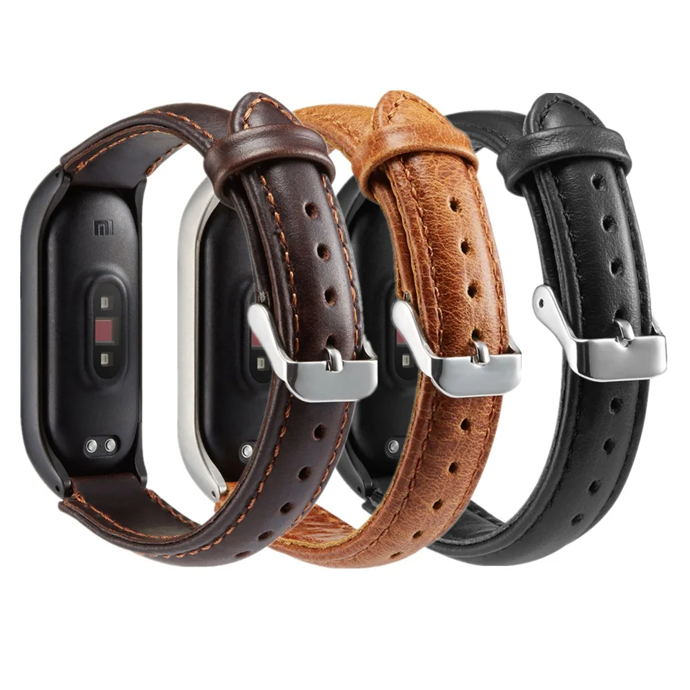 

Мужские/женские умные часы, кожаный браслет для Xiaomi MI Band 6 5 4 3, стильный сменный ремешок, браслет для MI Band, наручный ремешок