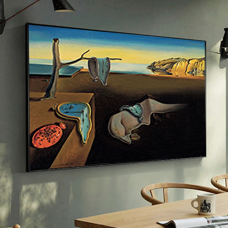 

Abstract Salvador Dali Persistence of Memory Clocks Surreal Canvas Painting Prints and Posters Wall Art Picture for Living Room