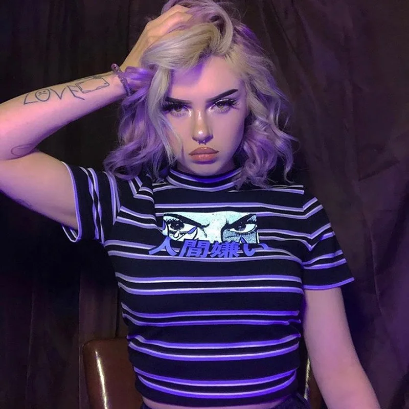 Летняя повседневная женская футболка с коротким рукавом и воротником под горло в