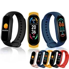 Смарт-браслет M6 с пульсометром и тонометром, водонепроницаемые Смарт-часы с Bluetooth, шагомером, фитнес-трекер