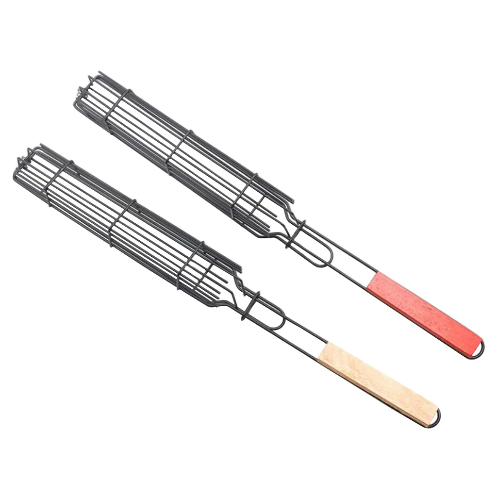Металлические антипригарные корзины для гриля Kabob кухонные аксессуары овощей |