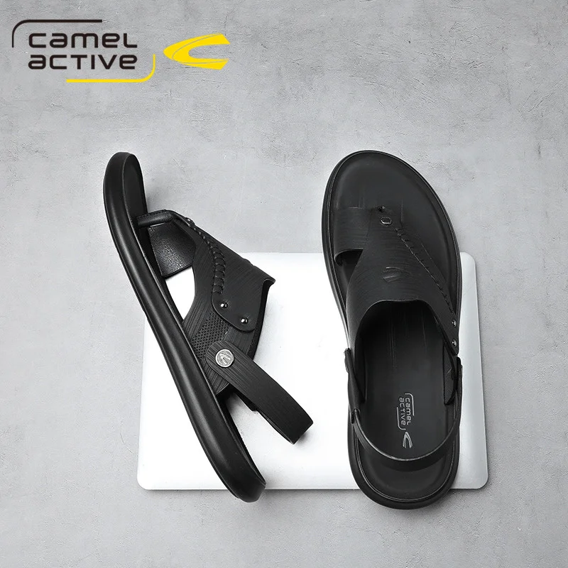 Мужские пляжные сандалии Camel Active натуральная кожа мягкая подошва массажная