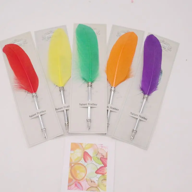 

Новинка! Изысканный винтажный набор из 12-цветных металлических перьев, высококачественный подарок, подарок на день Святого Валентина и Рож...