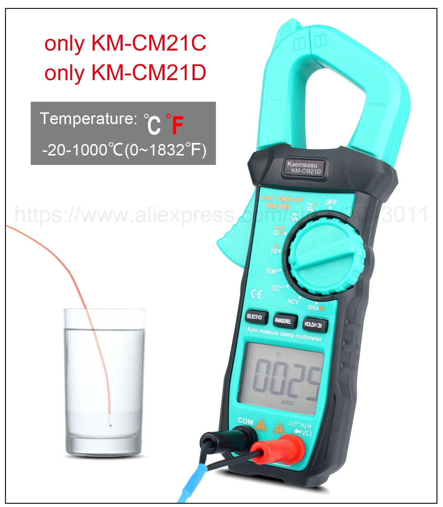 Интеллектуальный цифровой клещи Мини Многофункциональный DC/AC True rms измерение электрика прибор Инструменты для ремонта KM-CM21C/D/E
