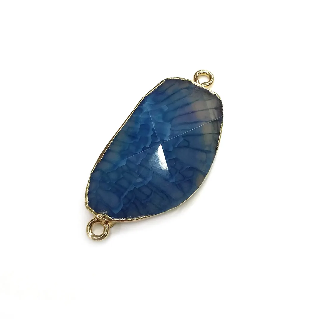 

Natural Agates Charms irregular shape Double hole connector Pendants for Jewelry Making DIY Accessories Fit Necklaces 22x46mm