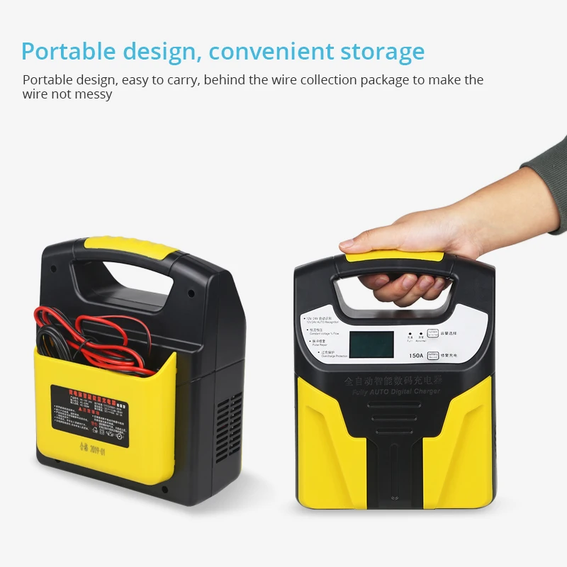 Автоматическое зарядное устройство для автомобильного аккумулятора 10 А 24 В 12 2 Ач