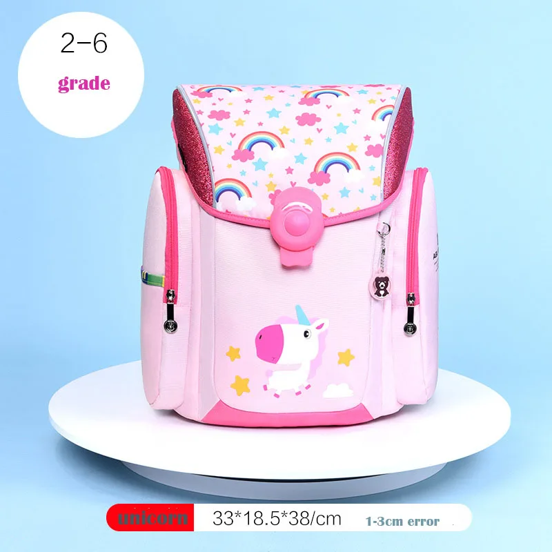 Unicorn Girl Primary School Bag Set for Kid Boy Dinosaur Printed Peacock Backpack Orthopedic Children Bookbag mochila escolar