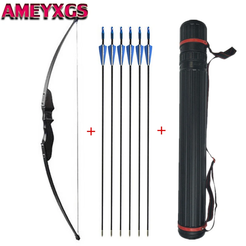 30/40lbs Archery Recurve Bow Arrow Set Right Left Hand Hunting Bows With 6pcs Glassfiber Arrows Arrow Quiver For Hunting Acces