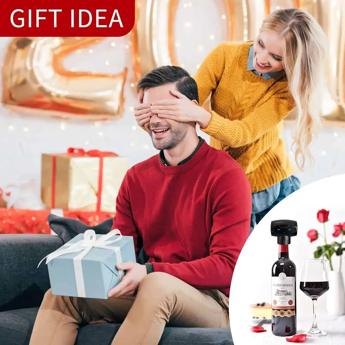 

Electric Wine Saver Vacuum Pump with Wine Stopper-Wine Bottle Sealer Wine Vacuum Stopper Keep fresh 7 days is so simple