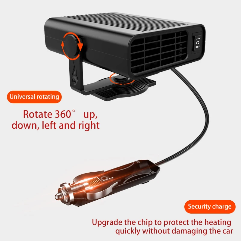

Winter Car Heater Universal 12V/24V Car Interior Heating Cooling Accessories Fan Heater Window Mist Remover Portable Car Heater