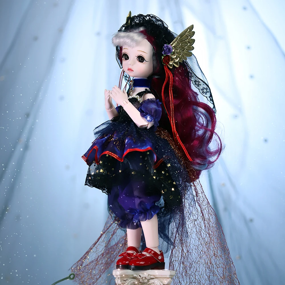 

Dream Fairy 1/6 Doll Princess Dress 28cm BJD 28 Joints Body Ball Jointed Doll Full Set with Clothes Shoes DIY Toy Gift for Girls