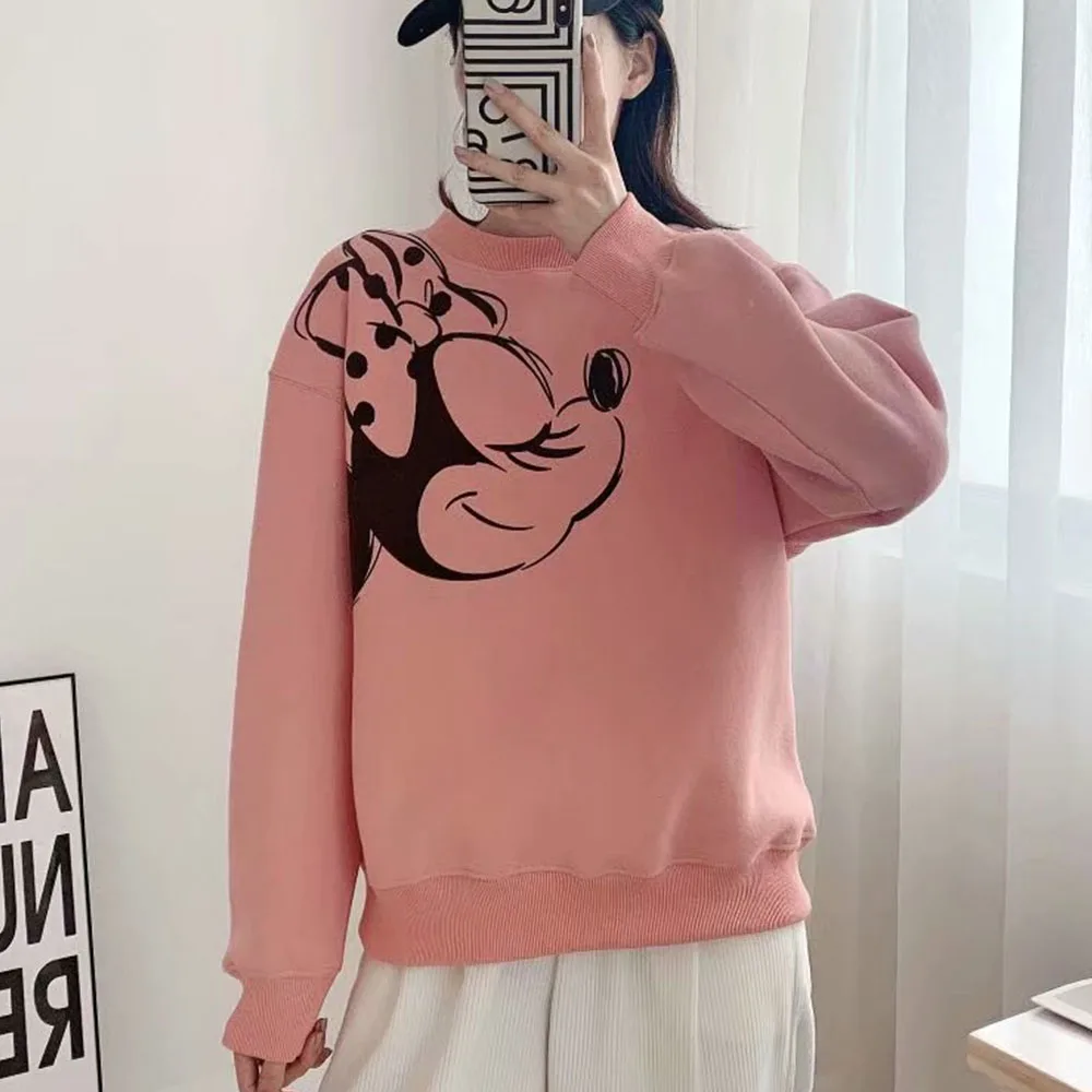 

New Cartoon Fashion Womens Hoodies Printed Streetwear cotton crew sweatshirt