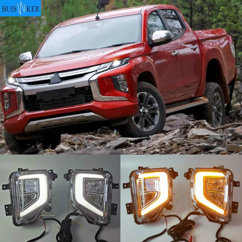 2 предмета в комплекте для Mitsubishi Triton L200 2019 2020 LED DRL Габаритные огни Противотуманные