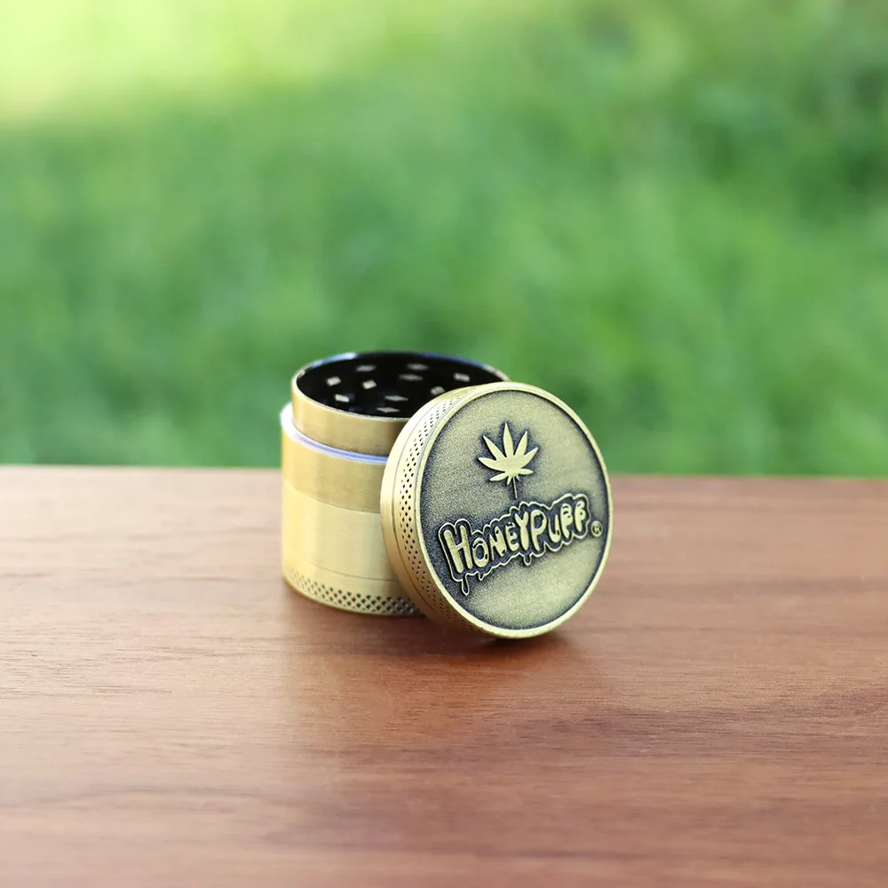 TOPPUFF латунь Стиль цинковый сплав ручной измельчитель 40 мм 4 труба металлическая