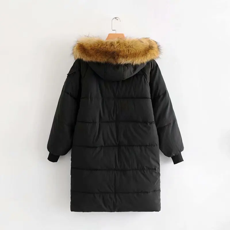 Весеннее Новое Стильное хлопковое пальто с большим меховым воротником AliExpress EBay