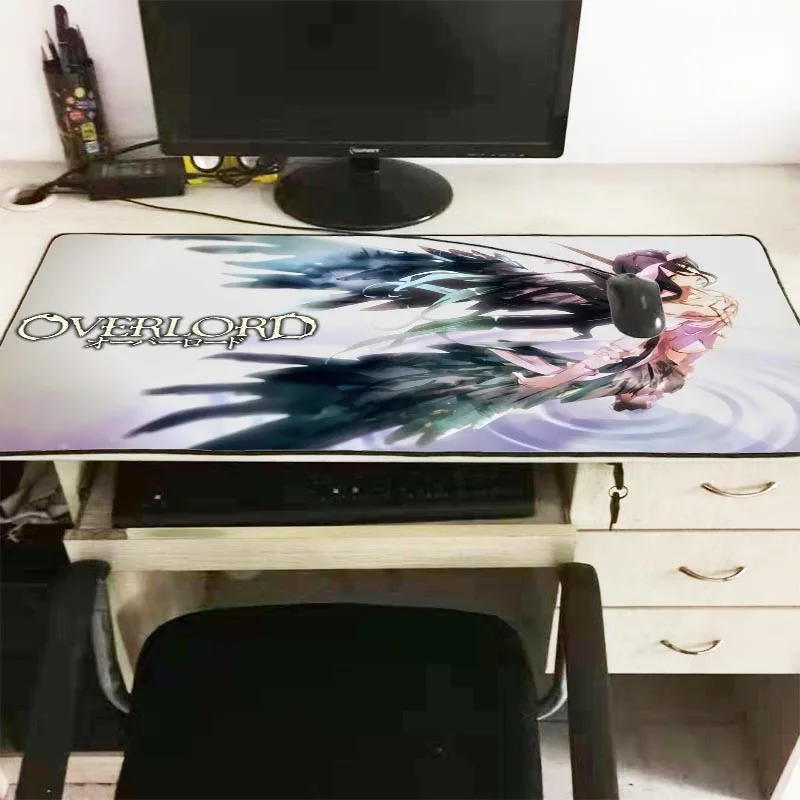Mairuige 90X40 см японский персонаж аниме Overlord персонажи резиновый коврик для мыши Противоскользящий запирающийся край клавиатуры коврик настольный коврик большой коврик для мыши