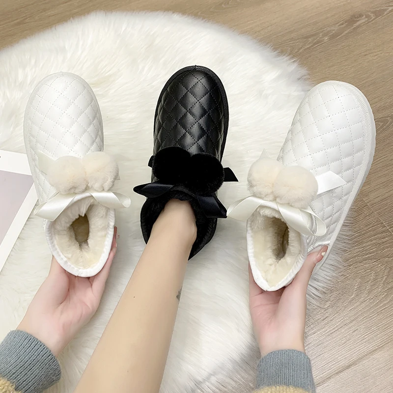 

Брендовая женская обувь на плоской подошве, зимние сапоги с мехом, австралийские сапоги, женские модные плюшевые сапоги с круглым носком дл...