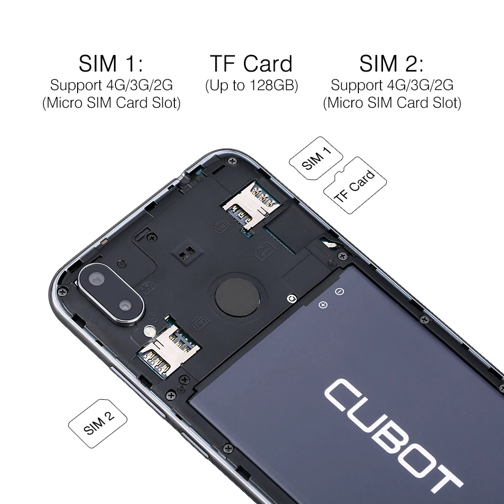 Cubot R19 5 71 дюймов экран для смартфона с каплями воды Android 9 0 четырехъядерный