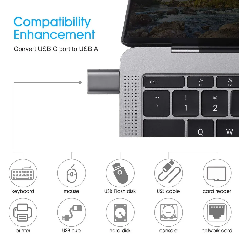 Переходник с USB C на папа A Мама преобразующий Thunderbolt 3 в 1/3 0/2 0 | Компьютеры и офис