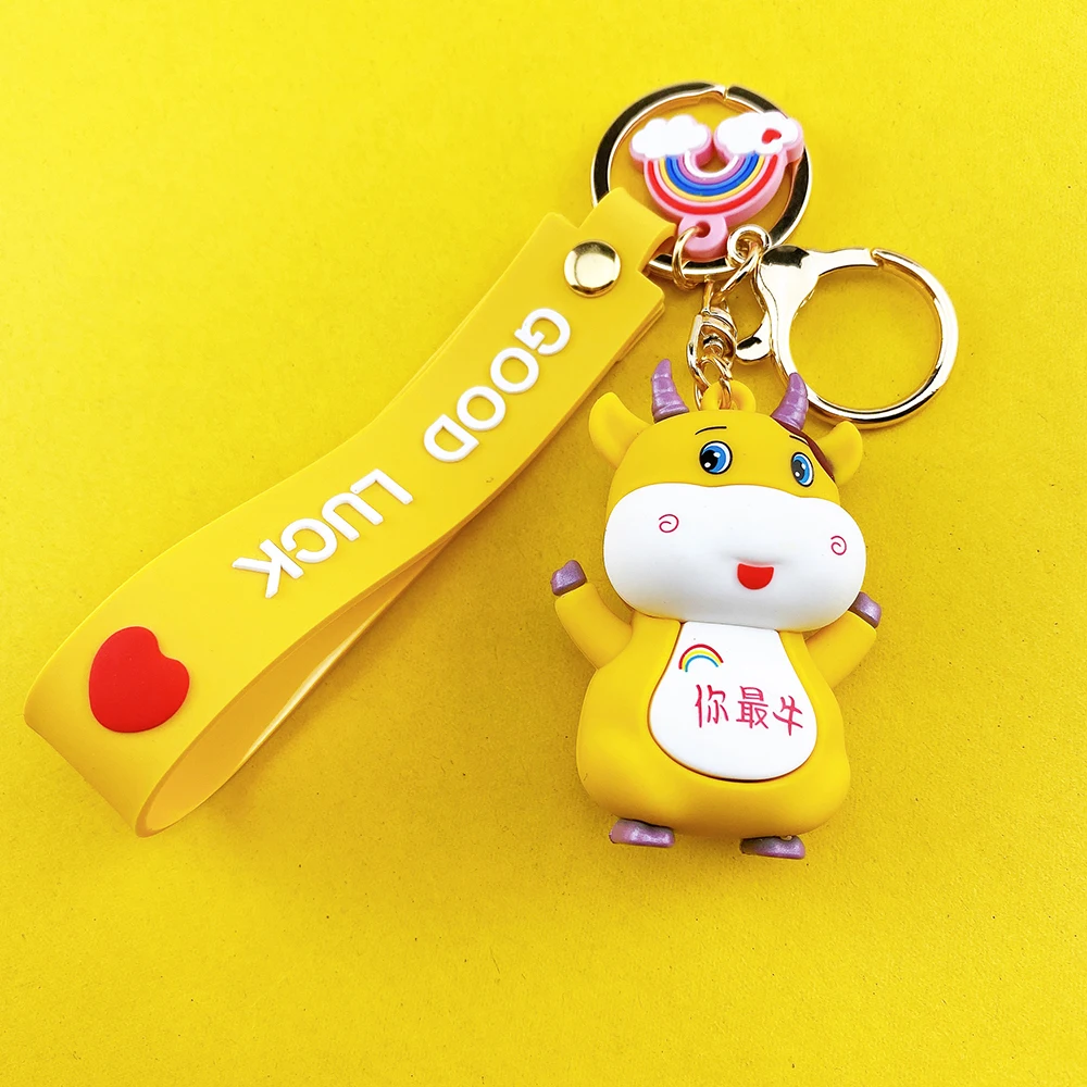 

Calf keyring Cartoon cute keyring bag pendant pendant decorations to give a friend or lover a birthday gift calf car key chain