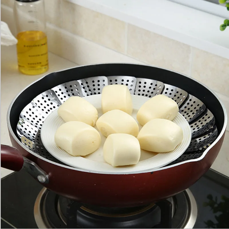 Складная рама для пароварки из нержавеющей стали Овощная кухонная корзина