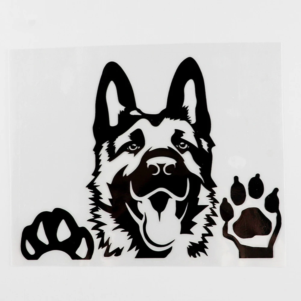 

German Shepherd Dog Fun and cute art decals PVC car stickers waterproof and sun protected 15.6x12.3cm