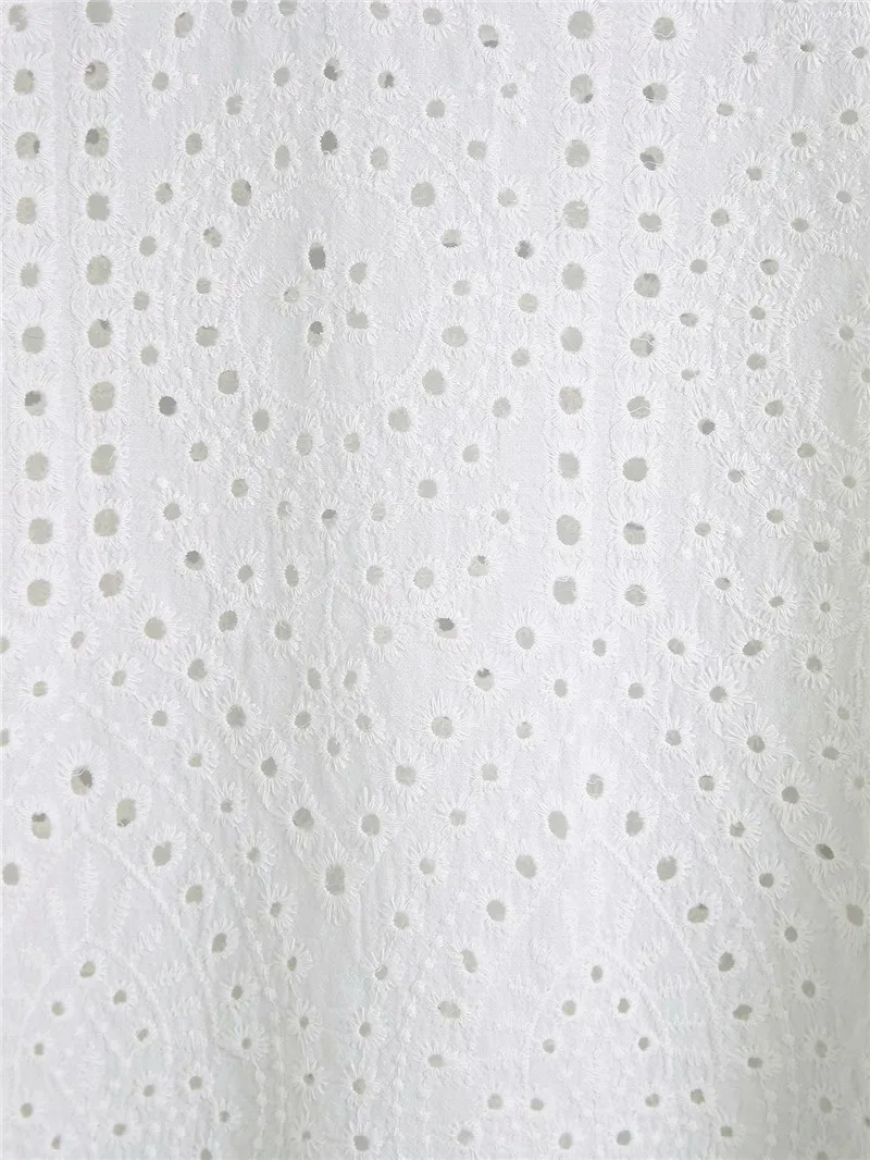 

TMODA1229 Women Summer ZA Lace Blouses Shirts Tops O Neck Long Sleeve Hollow Out Female Elegant Casual Sweet Top Smock Blusas