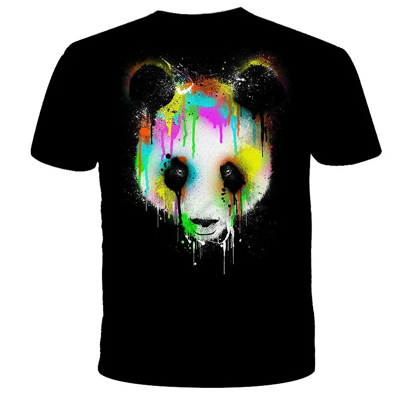 

2021 New Fashion Summer Children 3D Anime T-shirt Lovely Animal Panda Printed T Shirt Boys Girls Fashion Tshirts streetwear Tops