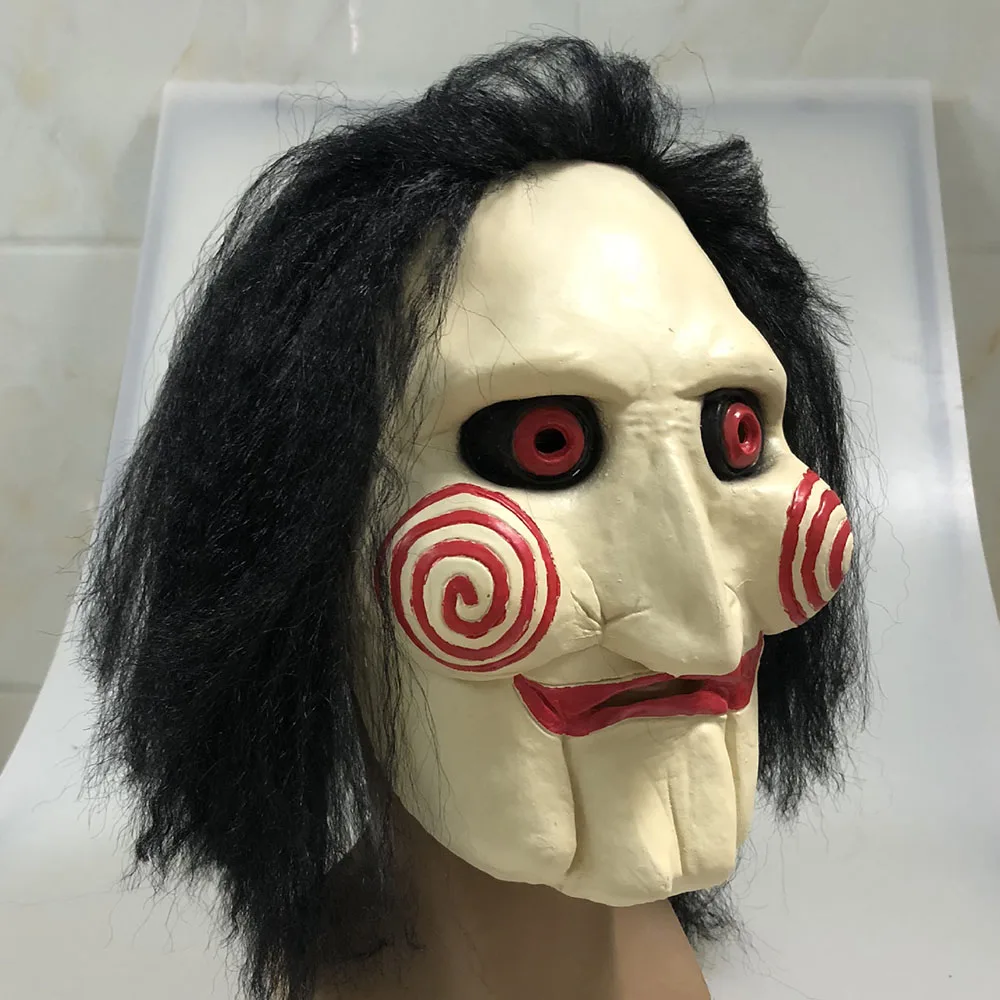 Мужская пила пазл страшный костюм Хэллоуин фильм ужас страшная маска марионетки