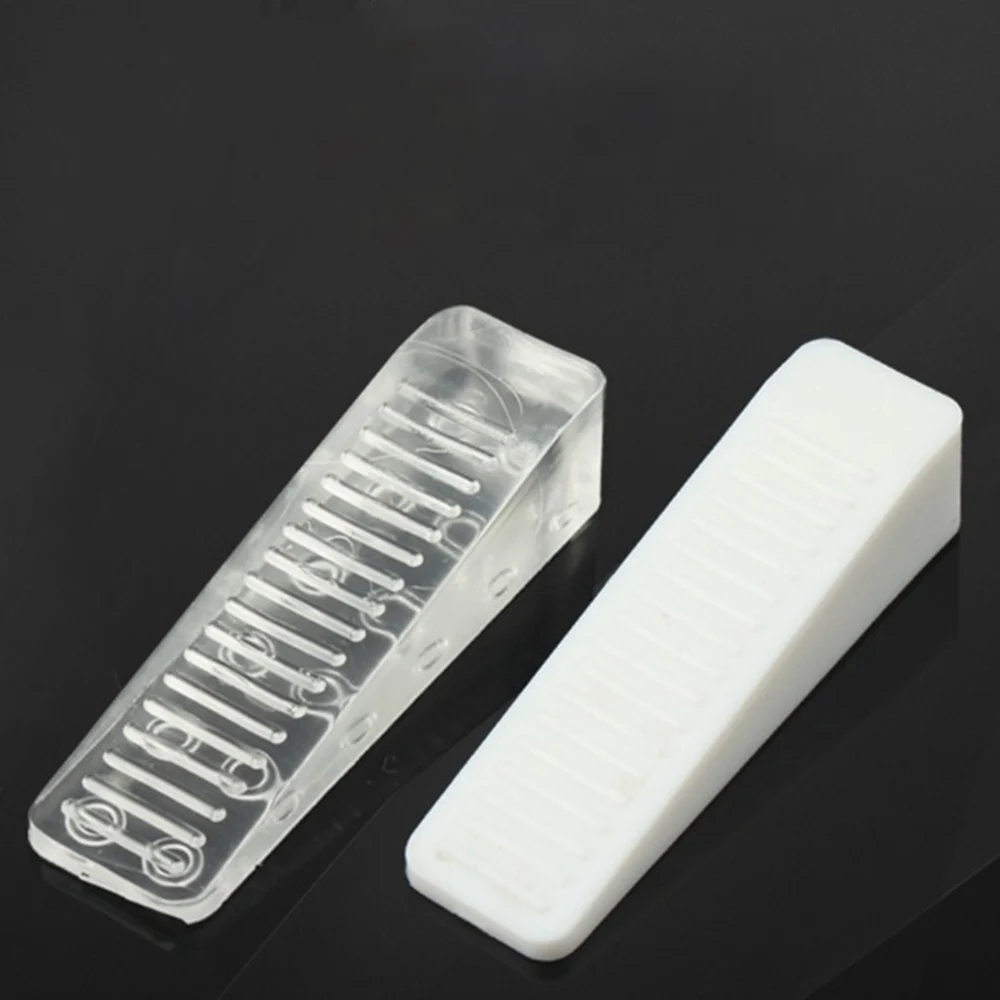 

4Pcs Soft Plastic Door Stopper Windproof And Anti-pinch Safety Door Wedge Door Top Anti-Collision Clear White Door Clip Block