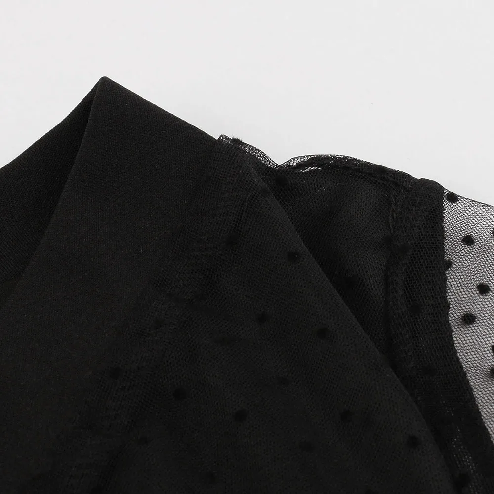 Готическое женское осеннее платье с длинным рукавом лоскутное v-образным вырезом