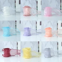 5m wave organza ribbon diy gift packaging wrapping chiffon ribbons for christmas party wedding decoration handmade accessories