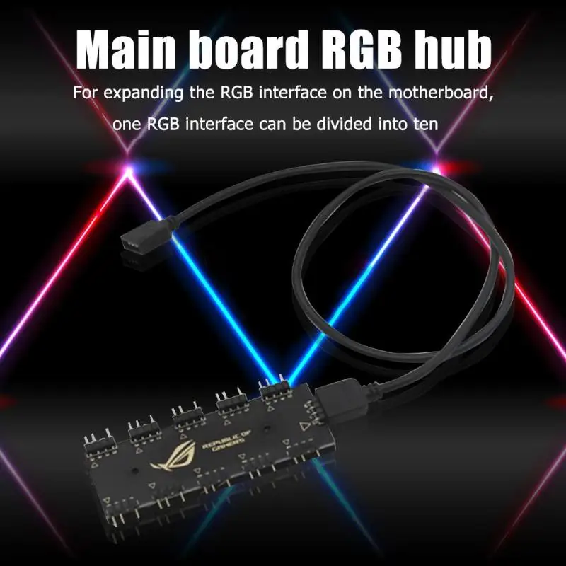 Цветная (RGB) синхронизации концентратор с разъемом 12V для 4Pin 5v 3pin малышей от 1 до 10