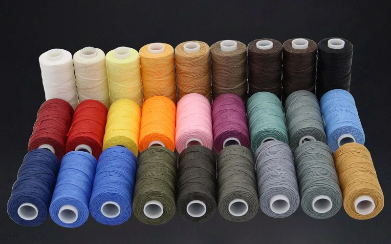 INS Hot 30m/Roll Durable 0.8mm Leather Waxed Thread Cord for DIY Handicraft Tool Hand Stitching Thread Flat Waxed Sewing Line