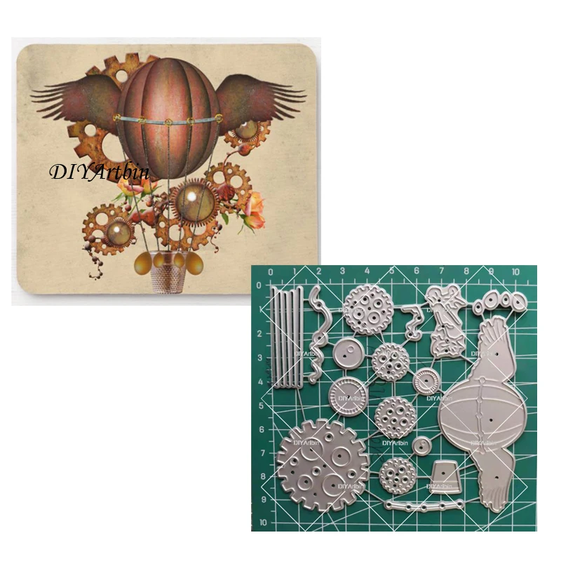 

Spaceship Steampunk Metal Cutting Dies Scrapbooking New 2021 DIY Scrapbooking photo album Decorative Embossing DIY Paper Card