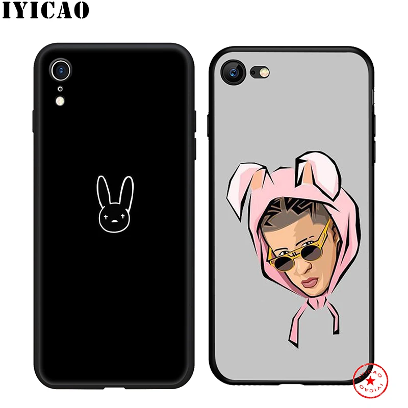 IYICAO Bad Bunny Rapper Soft Phone Case for iPhone 11 Pro XR X XS Max 6 6S 7 8 Plus 5 5S SE Silicone TPU |
